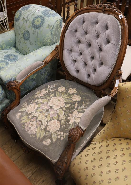 A Victorian armchair